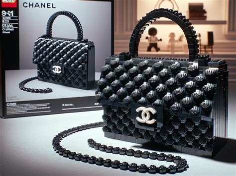 black and white chanel lego clutch|where to buy Chanel Lego.